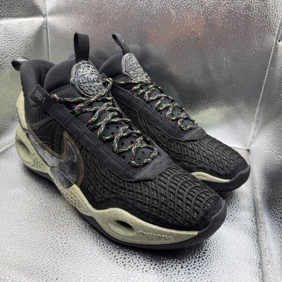 Size 11.5 Nike Cosmic Unity Black Green Glow Mens Basketball Sneakers DA6725-001 - Picture 3 of 14